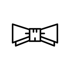 bow tie icon isolated on white background. vector illustration in line style. EPS 10 