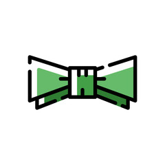 bow tie icon isolated on white background. vector illustration in filled line style. EPS 10