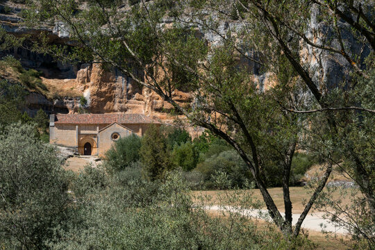Templar hermitage of San Bartolome and natural park of the Cañon del Rio Lobos in Soria