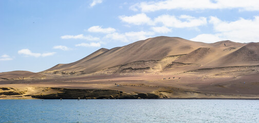 It's Sand hill, Blue sky. Beautiful landscape