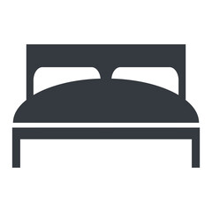 Double bed vector icon