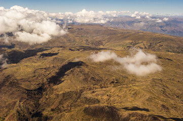 It's Beautiful landscape from the air of the mountains in Peru