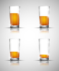 Glass with cold drink alcohol. Bright soda. A glass of lemonade or fruit juice. Cold iced tea. Bar with a glass of cocktail fizzy water