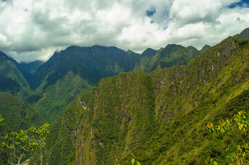 Fototapeta na wymiar It's Landscape of the mountain ridge above the Urubamba Valley i