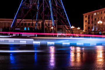 sity night train from the car