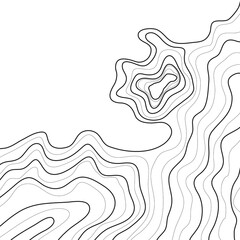 topographic map abstract height lines isolated on white background vector
