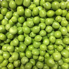 fresh green peas close up