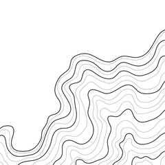 topographic map abstract height lines isolated on white background vector
