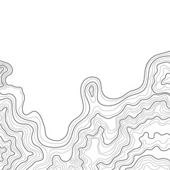 topographic map abstract height lines isolated on white background vector