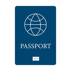 Passport image on a white background. Vector image, eps 10