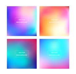 Set of covers design templates with colorful gradient background. Applicable for Web and Mobile Applications, art illustration, business infographic and social media. Soft color background.