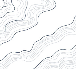 topographic map abstract height lines isolated on white background vector
