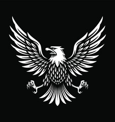 eagle symbol illustration on vintage style