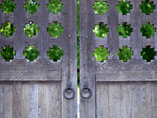 The gates of an old, fabulous palace.