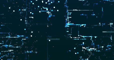 Abstract digital network data background, 3D rendering