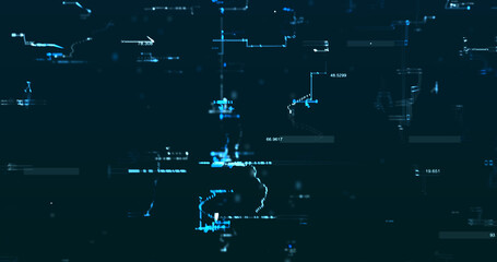 Abstract digital network data background, 3D rendering