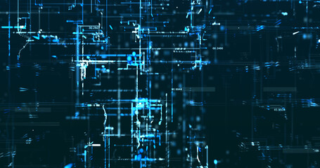 Abstract digital network data background, 3D rendering