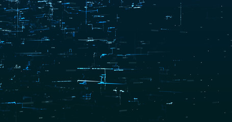 Abstract digital network data background, 3D rendering