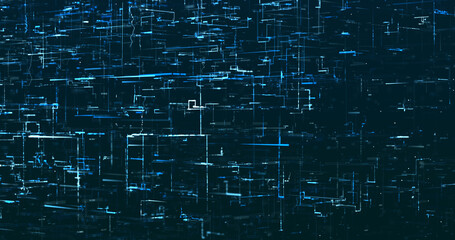 Abstract digital network data background, 3D rendering