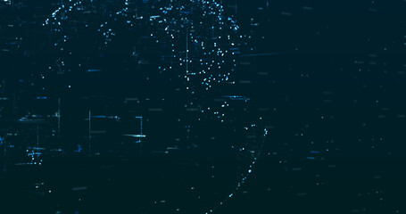 Abstract digital network data background, 3D rendering