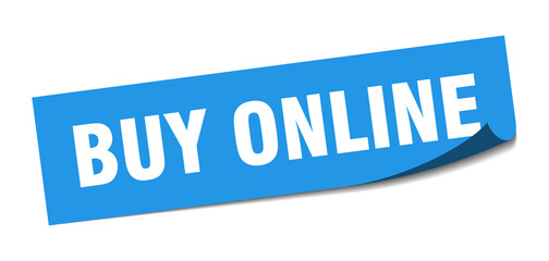 buy online sticker. buy online square isolated sign. buy online label