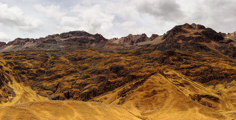 Landscape of the mountains in Peru