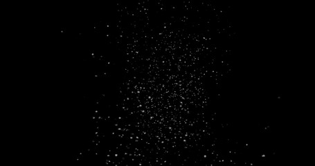 abstract Flying dust particles on a black background