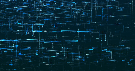 Abstract digital network data background, 3D rendering