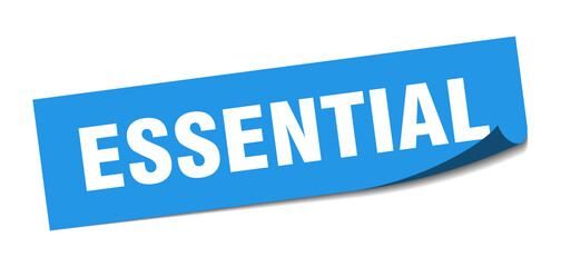 essential sticker. essential square isolated sign. essential label