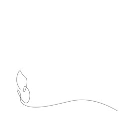 Butterfly line drawing design, vector illustration