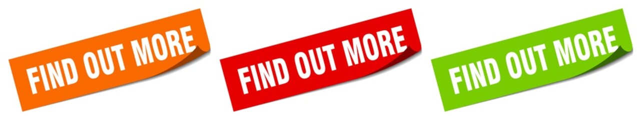find out more sticker. find out more square isolated sign. find out more label