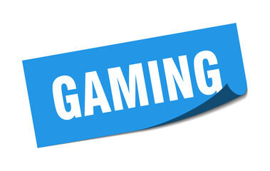 gaming sticker. gaming square isolated sign. gaming label