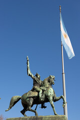 Buenos Aires. Argentina / 07.24.2015.Equestrian statue of Manuel Belgrano.