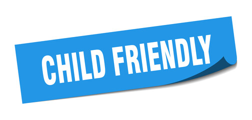 child friendly sticker. child friendly square isolated sign. child friendly label