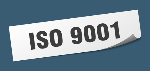 iso 9001 sticker. iso 9001 square isolated sign. iso 9001 label