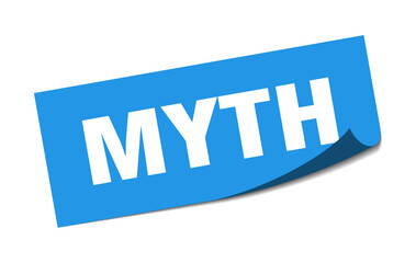 myth sticker. myth square isolated sign. myth label