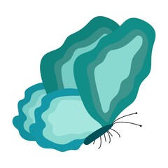 Image of a butterfly on a white background. Vector image, eps 10