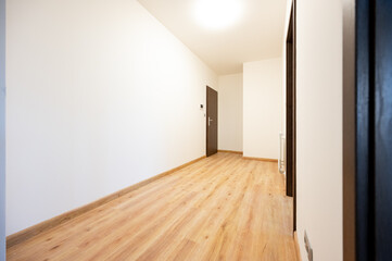 Empty room in new flat apartment, light, space.