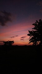 sunset in the mountains