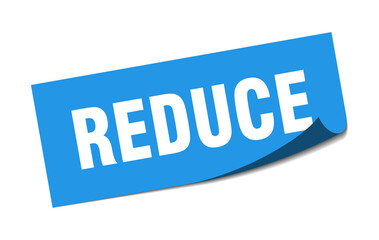 reduce sticker. reduce square isolated sign. reduce label