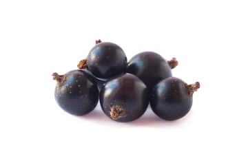 Black berries on white. Blackcurrants isolated on white background. Blackcurrant isolate. Blackcurrants isolated on white background. Top view. Coronavirus prevention. Immunity system improvement.