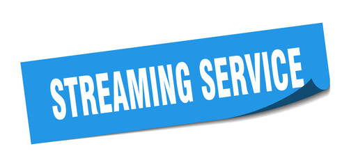 streaming service sticker. streaming service square isolated sign. streaming service label