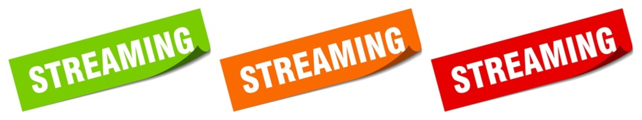 streaming sticker. streaming square isolated sign. streaming label