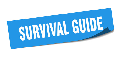 survival guide sticker. survival guide square isolated sign. survival guide label