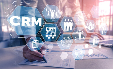CRM Customer Relationship Management for business sales marketing system concept