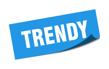 trendy sticker. trendy square isolated sign. trendy label