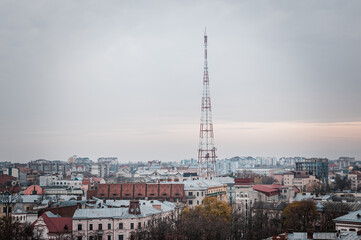 Obraz premium View of the city of Ivano Frankivsk. Panorama of the city