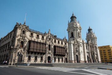 Fototapeta na wymiar Cathedral in Lima, Peru