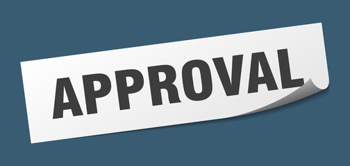 approval sticker. approval square isolated sign. approval label