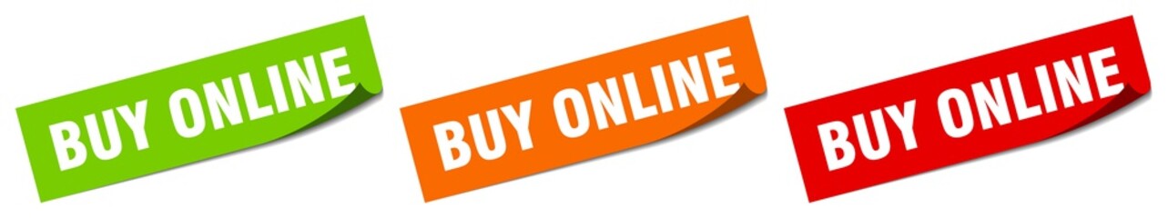 buy online sticker. buy online square isolated sign. buy online label